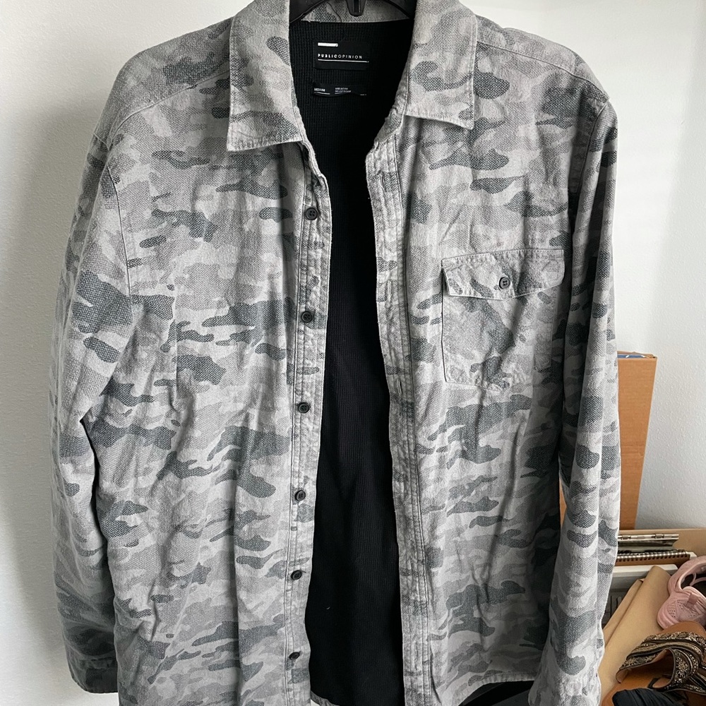Public Opinion Camo Shirt Jacket